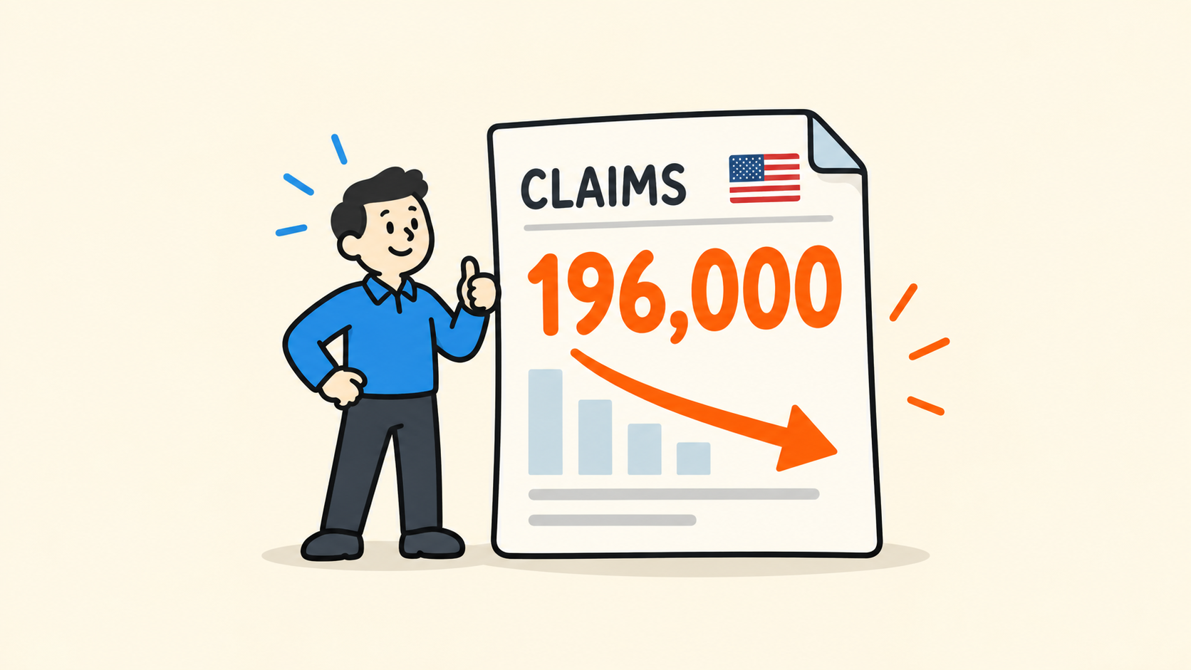 US Jobless Claims Fall to 196,000 After Fed Rate Hike