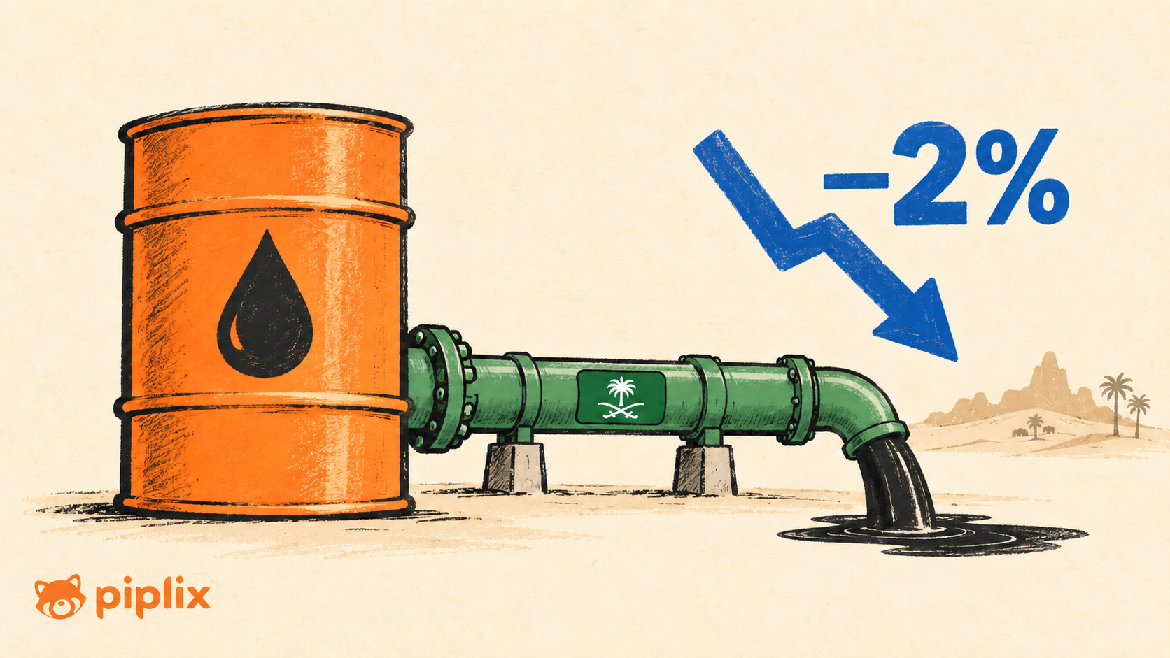 Oil Falls 2% as Saudi Supply-Recovery Hopes Ease Disruption Fears