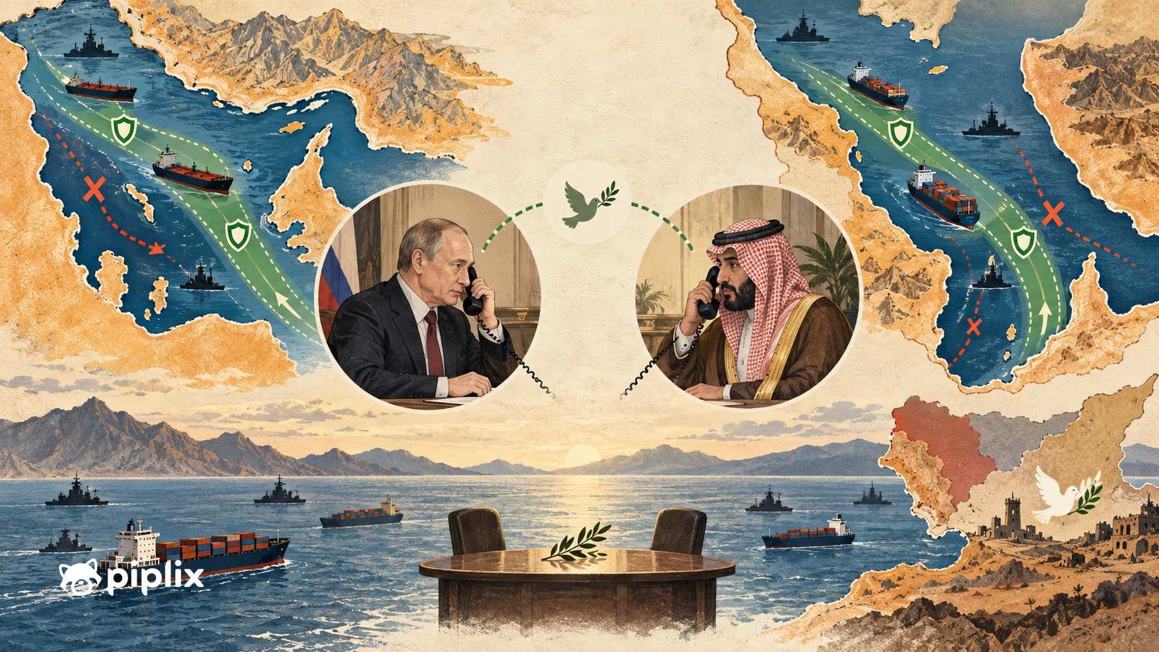 Putin and Saudi Crown Prince Call for Safe Passage Through Hormuz and Bab el-Mandeb